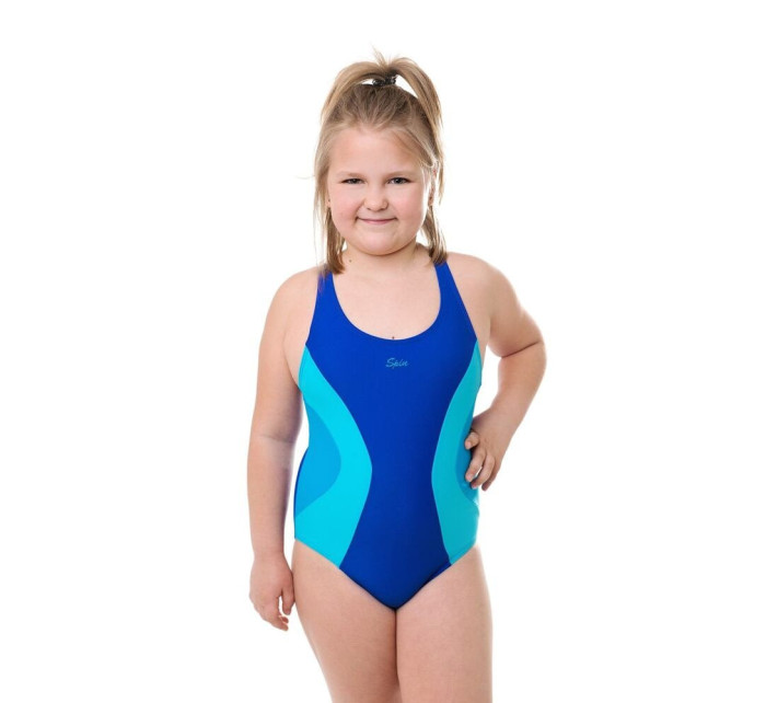 Dívčí jednodílné plavky Bibione II modro-tyrkysové