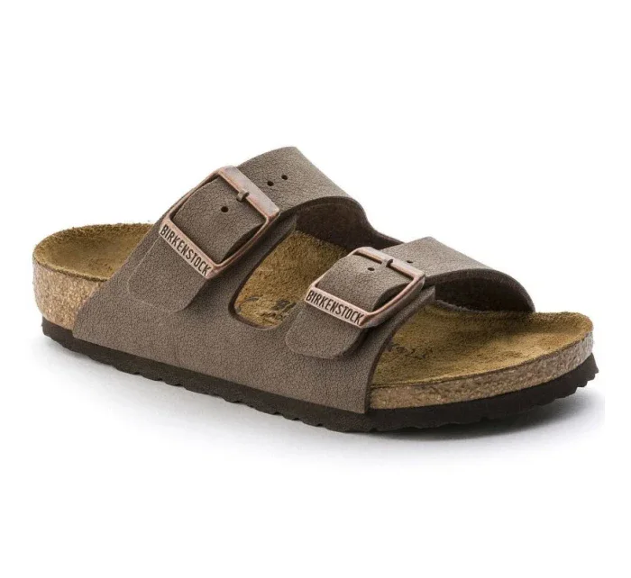Dětské žabky Birkenstock Arizona Kids Birko-Flor Nubuck Mocha narrow (0552893) Dětské žabky Birkenstock Arizona Kids Birko-Flor Nubuck Mocha narrow (0552893)