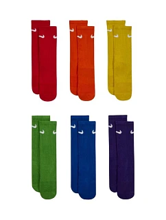 Dětské ponožky Nike Everyday Cush Crew, 6 párů, barevné, SX6910 903
