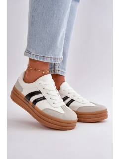 Dámské tenisky na platformě bílo-šedé Nesonice