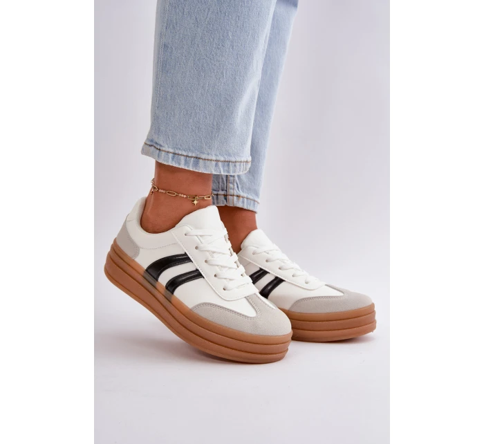 Dámské tenisky na platformě bílo-šedé Nesonice Dámské tenisky na platformě bílo-šedé Nesonice