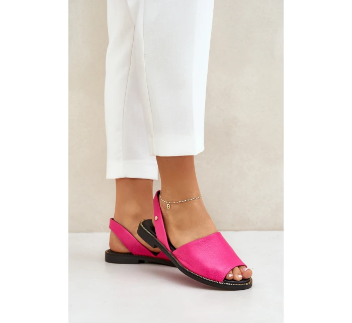 Kožené Pantofle Fuchsie Zazoo 40327