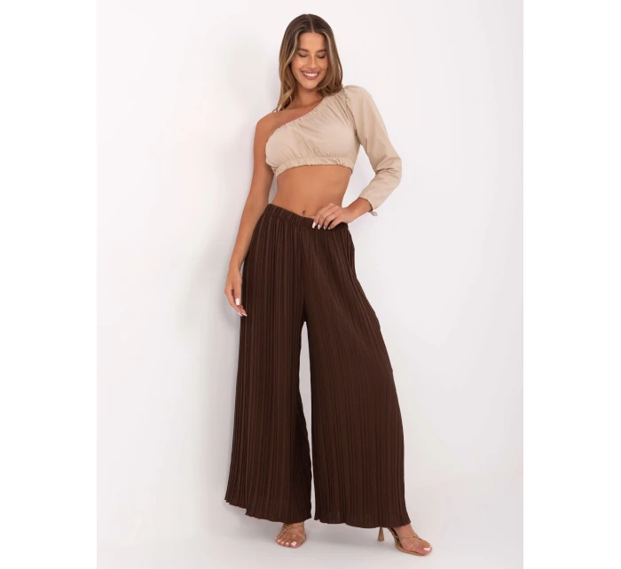 Spodnie MI SP model 21199582 ciemny brązowy - FPrice Spodnie MI SP model 21199582 ciemny brązowy - FPrice