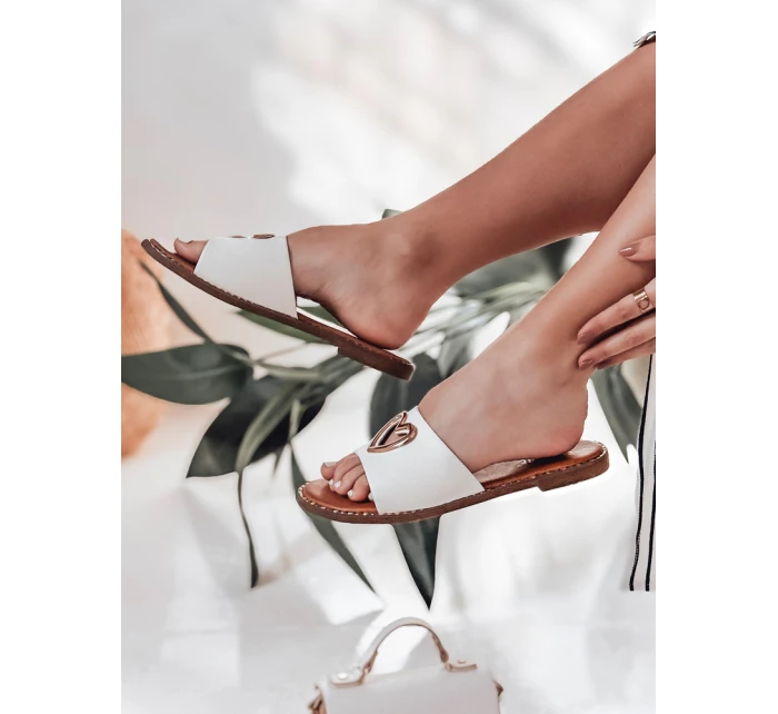 Dámské žabky se srdcem LOVEMISS white FashionStreet ZY0770