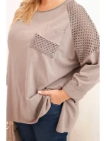 Dámská blůza Plus Size bavlněná s potiskem fango Dámská blůza Plus Size bavlněná s potiskem fango