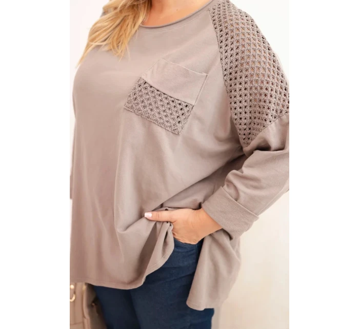 Dámská blůza Plus Size bavlněná s potiskem fango Dámská blůza Plus Size bavlněná s potiskem fango