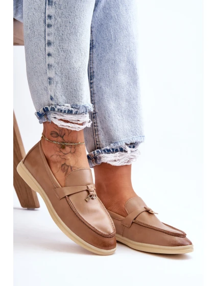 Dámské klasické mokasíny hnědé model 21626974 - Boto