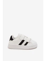 Dětské Sportovní Boty Sneakersy Z Eko Kůže Bílé Renel Dětské Sportovní Boty Sneakersy Z Eko Kůže Bílé Renel