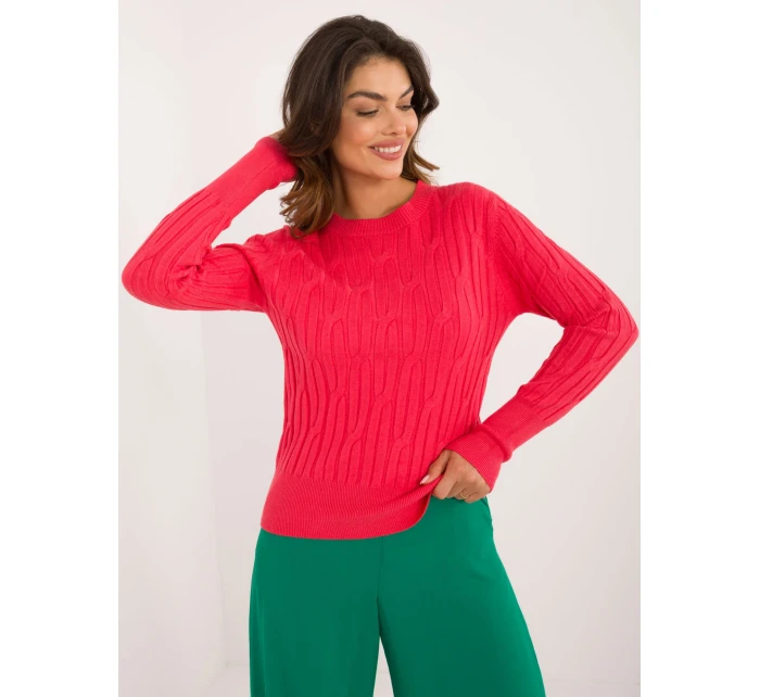 Sweter AT SW  koralowy model 20493469 - FPrice