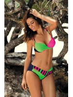 Tamara Blu Scuro-Blight Green-Rosa Šokující plavky M-399 (3) - Marko
