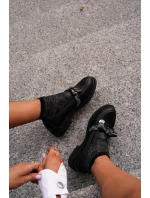 Dámské Mokasíny S Mašlí S.Barski Černé Dámské Mokasíny S Mašlí S.Barski Černé