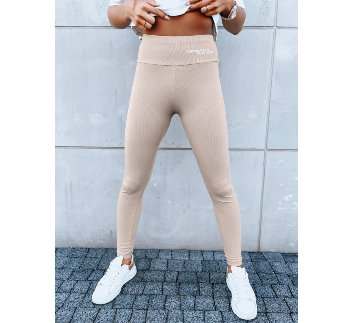 Dámské sportovní legíny SIMPLE camel Dstreet model 21970771 - FashionStreet