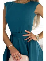 442-2 Růžové šaty s malými rukávy - MARINE