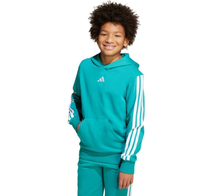 Dětská fleecová mikina 3 Stripes Turquoise model 21720654 - ADIDAS Dětská fleecová mikina 3 Stripes Turquoise model 21720654 - ADIDAS