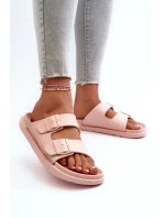 Lehké dámské pěnové pantofle s přezkami Big Star model 21660731 růžové - Big Star Shoes Lehké dámské pěnové pantofle s přezkami Big Star model 21660731 růžové - Big Star Shoes