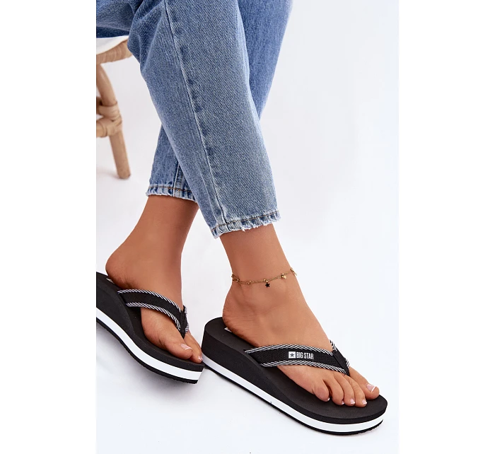 Dámské žabky na platformě Big Star NN274A727 Černé