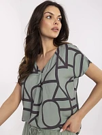 Halenka D73771M11171D khaki barva