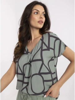 Halenka D73771M11171D khaki barva