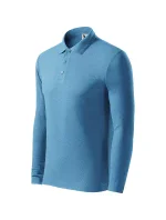 Pique Polo LS polokošile pánská azurově modrá