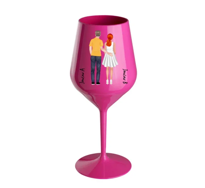 Personalizovaná nerozbitná sklenice s párem 