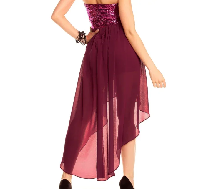 Dámské společenské šaty model 15042381 s asymetrickou sukní fialové Fialová - Mayaadi Dámské společenské šaty model 15042381 s asymetrickou sukní fialové Fialová - Mayaadi