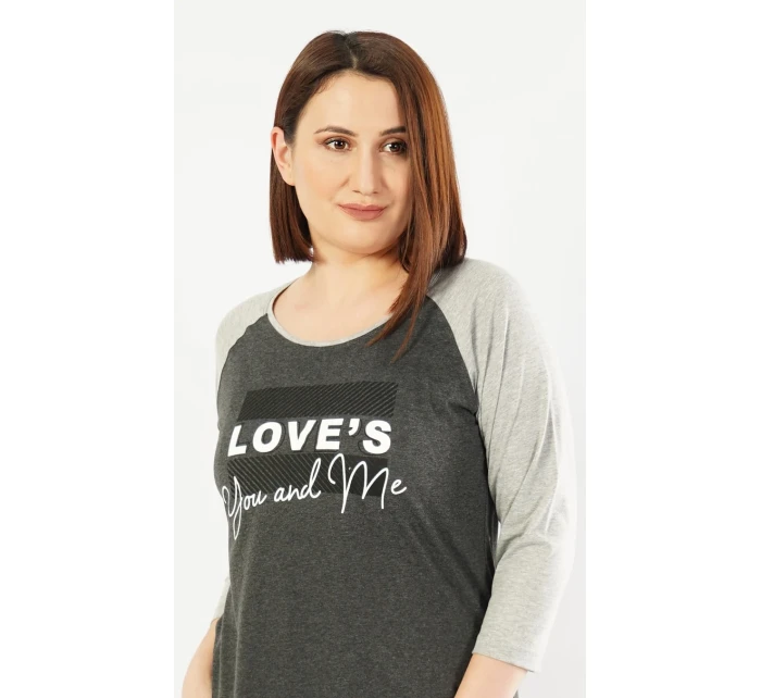 Dámská noční košile s tříčtvrtečním rukávem You and me