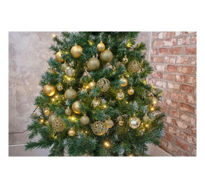 DEKORATIVNÍ PLASTOVÁ CETKA 6CM SADA 35 KS ZLATÁ