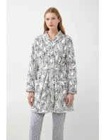 Šedý župan s potiskem model 20516642 - Vamp Šedý župan s potiskem model 20516642 - Vamp