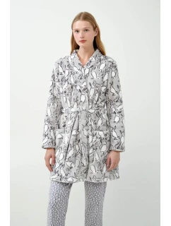 Šedý župan s potiskem model 20516642 - Vamp