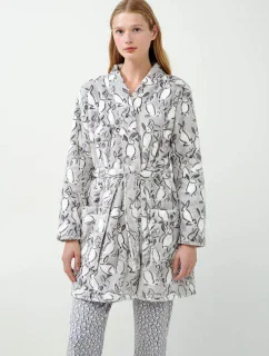 Šedý župan s potiskem model 20516642 - Vamp