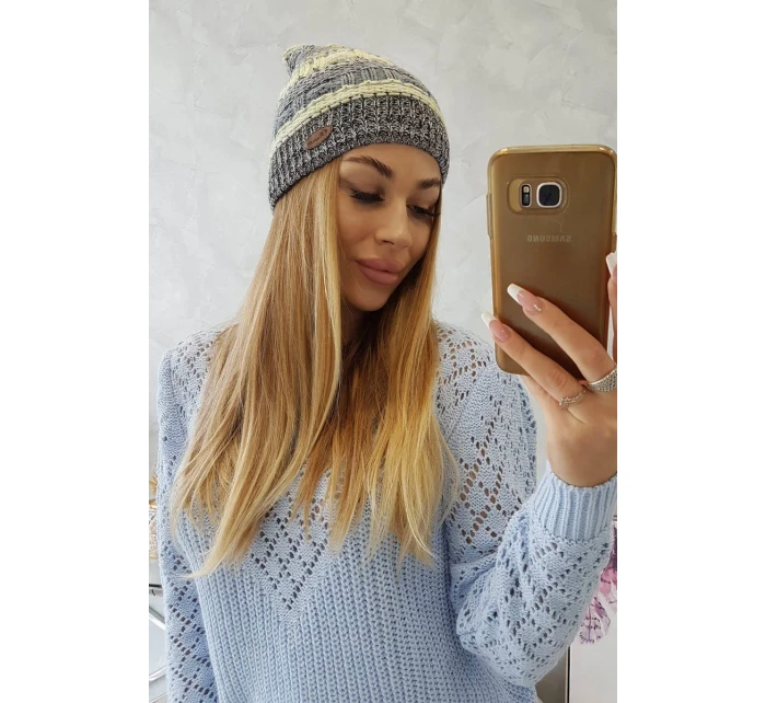 Čepice s fleecem Patrycja K254 žlutá+černá