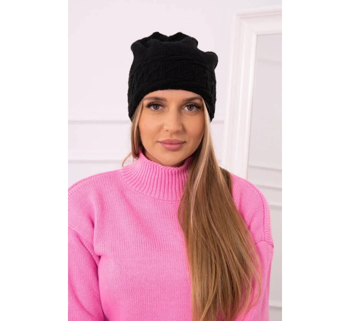 Dámská čepice Aniela K338 černá Dámská čepice Aniela K338 černá