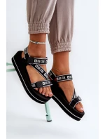 Dámské sandály na platformě Big Star model 21652644 Černé - Big Star Shoes Dámské sandály na platformě Big Star model 21652644 Černé - Big Star Shoes