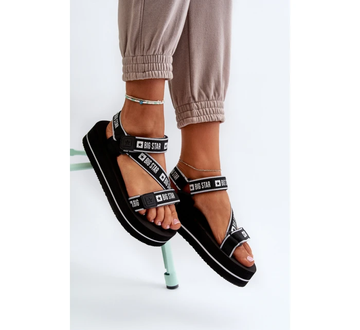 Dámské sandály na platformě Big Star model 21652644 Černé - Big Star Shoes Dámské sandály na platformě Big Star model 21652644 Černé - Big Star Shoes