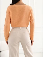 Sweter IT SW model 22561710 jasny pomarańczowy - FPrice Sweter IT SW model 22561710 jasny pomarańczowy - FPrice