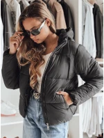 Dámská krátká péřová bunda GLAMVO s kapucí černá FashionStreet TY4950 Dámská krátká péřová bunda GLAMVO s kapucí černá FashionStreet TY4950