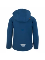 Trollkids Dětská softshellová bunda Trollfjord Jacket s kapucí modrá (161-142)