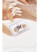 model 21772390 ocelové náušnice kruhy se zirkony zlaté - Boto model 21772390 ocelové náušnice kruhy se zirkony zlaté - Boto