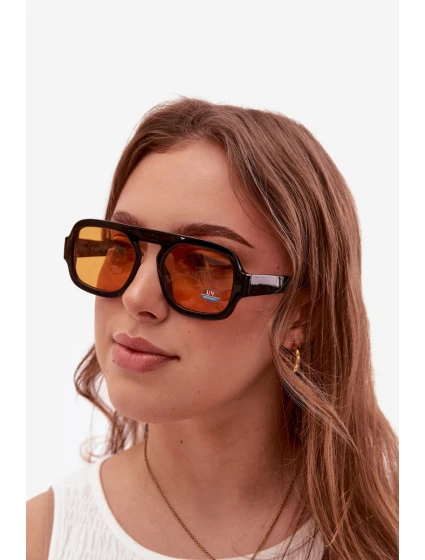 Dámské sluneční brýle s UV filtrem černo-oranžové