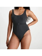 Dámské jednodílné plavky Monogram Rib KW0KW02151-BEH - Calvin Klein Dámské jednodílné plavky Monogram Rib KW0KW02151-BEH - Calvin Klein