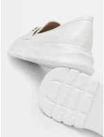 Pěkné mokasíny dámské bílé platforma Pěkné mokasíny dámské bílé platforma