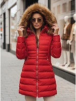 Dámská zimní bunda červená Dstreet model 21965768 - FashionStreet Dámská zimní bunda červená Dstreet model 21965768 - FashionStreet