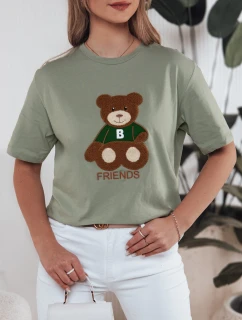 BAREN dámské tričko tmavě zelené Dstreet RY2539