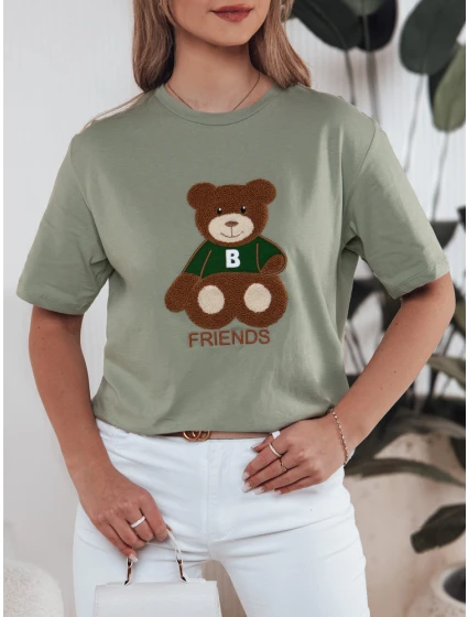 BAREN dámské tričko tmavě zelené Dstreet RY2539