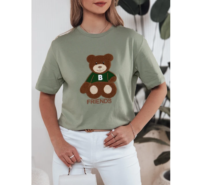 BAREN dámské tričko tmavě zelené Dstreet RY2539