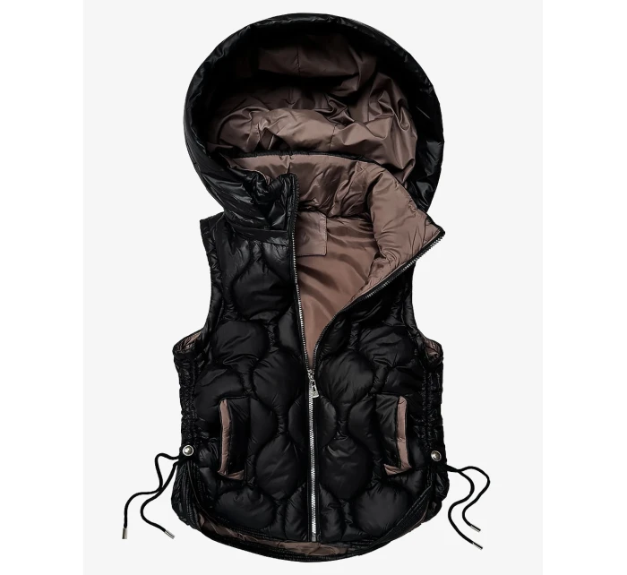 prošívaná dámská vesta se stahovacími boky model 21483426 - J.STYLE prošívaná dámská vesta se stahovacími boky model 21483426 - J.STYLE