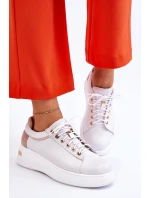 Dámská kožená sportovní obuv na platformě model 21613279 - Boto Dámská kožená sportovní obuv na platformě model 21613279 - Boto