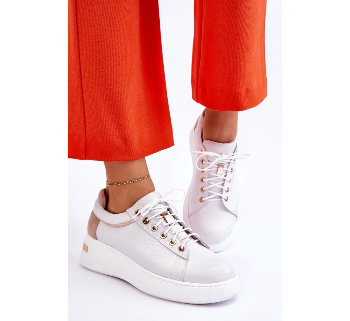 Dámská kožená sportovní obuv na platformě model 21613279 - Boto Dámská kožená sportovní obuv na platformě model 21613279 - Boto