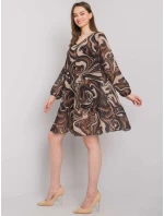 Šaty DHJ SK 3897.54P černá a béžová Šaty DHJ SK 3897.54P černá a béžová