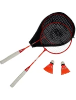 BADMINTONOVÁ SADA V KUFŘÍKU ČERVENÁ ORANŽOVÁ ENERO 105